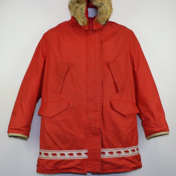 Vintage Thermo King Down Polar Bear Long Jacket Winter Coat (M) - Picture 1 of 13